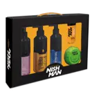 GIFT BOX CUIDADO PERSONAL NEGRO CAJA DE REGALO (AFTER SHAVE COLONIA STORM 2, SHAMPOO KERATIN COMPLEX, ACONDICIONADOR KERATIN COMPLEX, POLVO P1, CERA MATTE M1) MIX