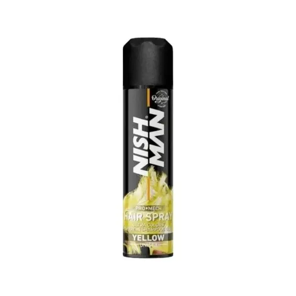 NISHMAN SPRAY COLORACION CAPILAR TEMPORAL PROFESIONAL (PRO HAIR COLORING) MECH SPRAY - YELLOW 150 ML