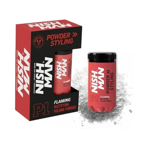 NISHMAN CERA PARA PEINAR EN POLVO VOLUMINIZADORA P1 FLAMING, 20GR