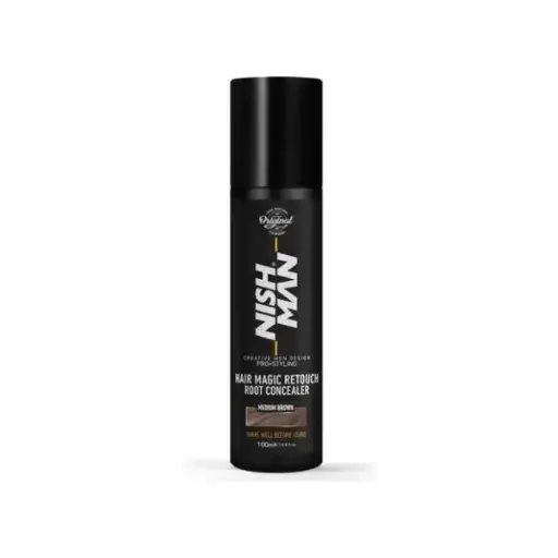 HAIR MAGIC RETOUCH ROOT CONCEALER BLACK (NEGRA) CORRECTOR INSTANTÁNEO DE CANAS, RAICES O BARBA 100 ML
